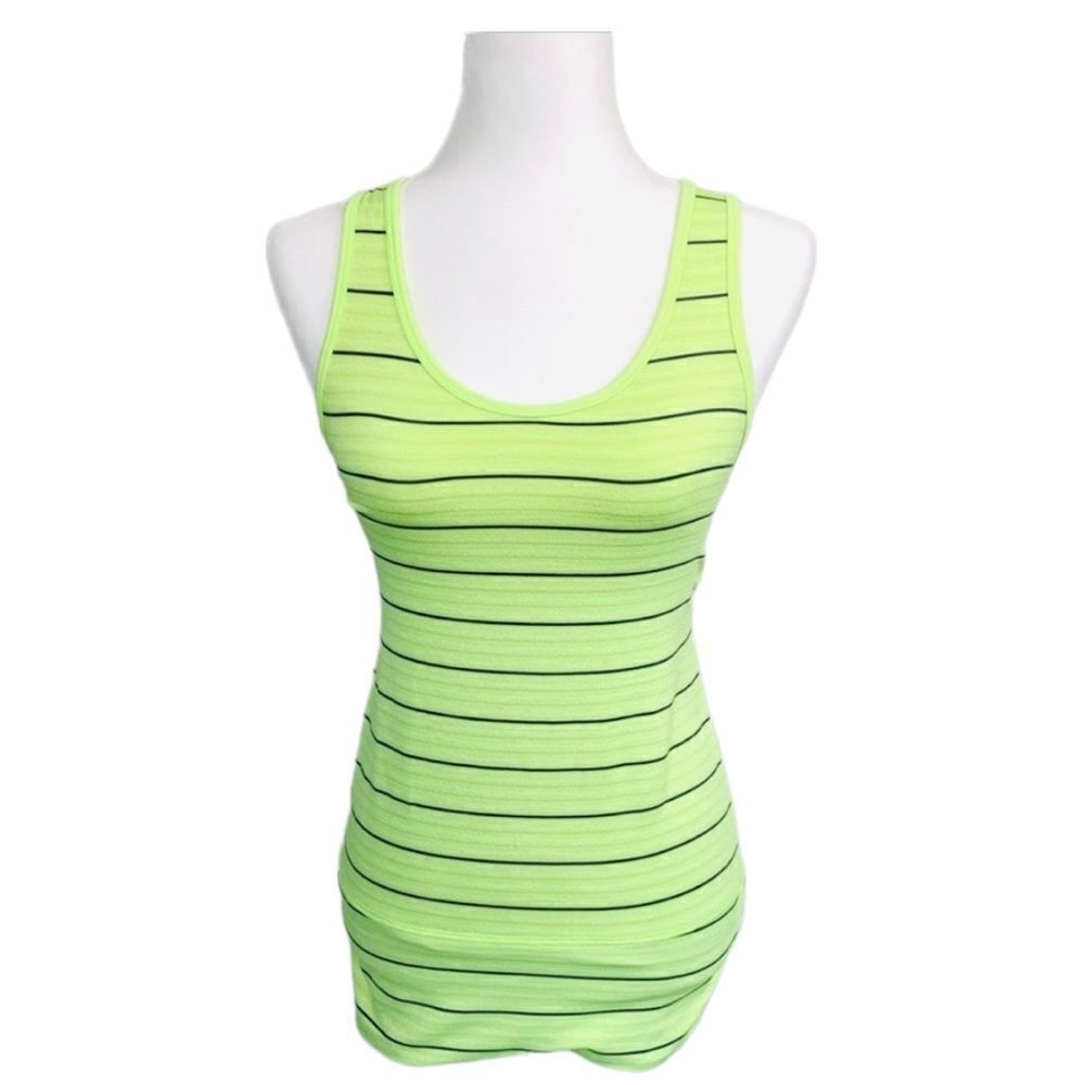 Zella racerback yellow and blue striped workout tank size xsmall
